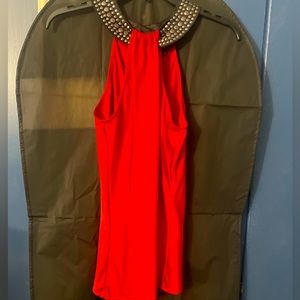 CHIME Stunning Red Sleeveless Blouse